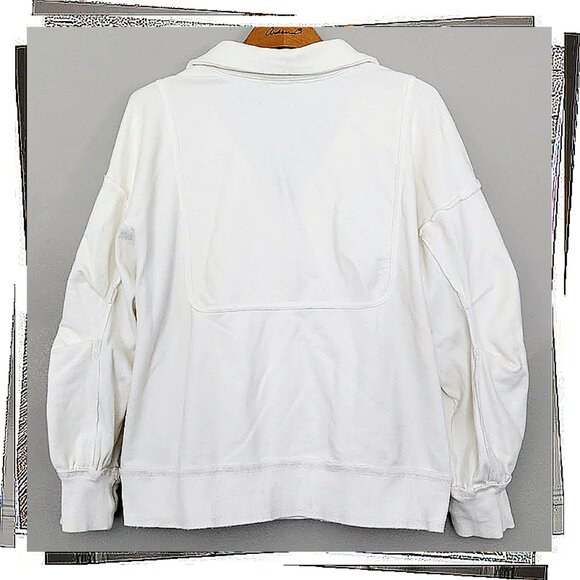 Cream "In The Cloud" Pullover Sweatshirt (S) by Free People - Picture 3 of 4